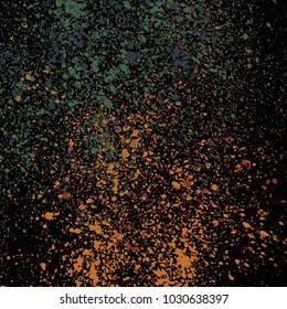 Grainy abstract texture isolated on black background. Vector illustration.