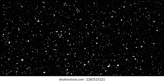 Grainy abstract texture on a black background. Snow texture. Design element.
Falling snowflakes on night sky background,Bokeh of white snow on a black background.	