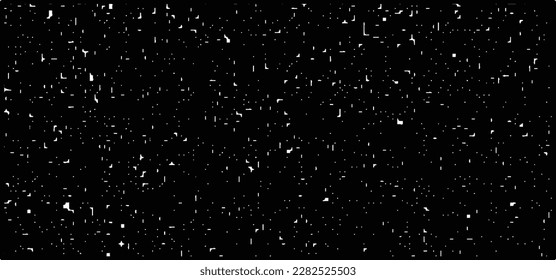 
Grainy abstract texture on a black background. Snow texture. Design element.
Falling snowflakes on night sky background,Bokeh of white snow on a black background.	