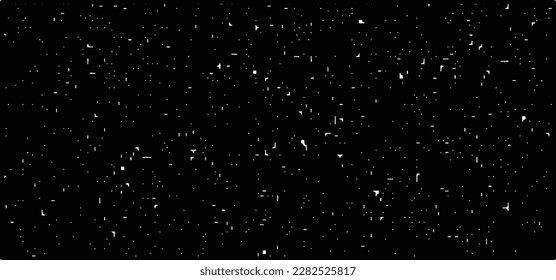 Grainy abstract texture on a black background. Snow texture. Design element.
Falling snowflakes on night sky background,Bokeh of white snow on a black background.	