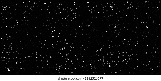 Grainy abstract texture on a black background. Snow texture. Design element.
Falling snowflakes on night sky background,Bokeh of white snow on a black background.	