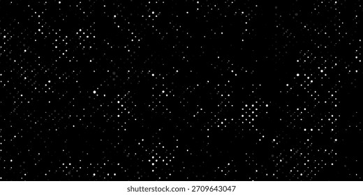 Grainy abstract texture on a black background. Snow texture. Design element. Falling snowflakes on night sky background,Bokeh of white snow on a black background.