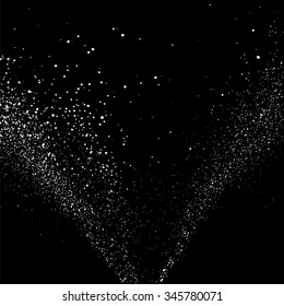 Grainy abstract  texture on a black background. Snow texture. Design element. Vector illustration,eps 10.