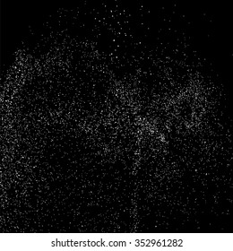 Grainy abstract  texture on a black background.  Snow design element. Vector illustration,eps 10.
