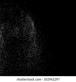Grainy abstract  texture on a black background. Snow design element. Vector illustration,eps 10.
