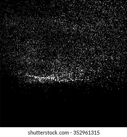 Grainy abstract  texture on a black background.  Snow design element. Vector illustration,eps 10.
