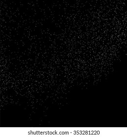 Grainy abstract  texture on a black background. Snow texture. Flat design element. Vector illustration,eps 10.
