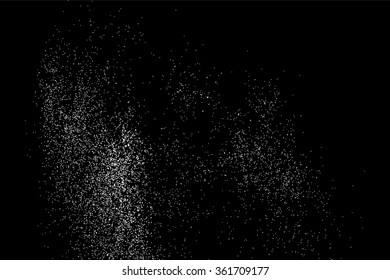 Grainy abstract  texture on  black background. Snow texture. Flat design element. Vector illustration,eps 10.