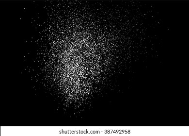 Grainy abstract  texture on  black background. Snow texture. Flat design element. Vector illustration,eps 10.