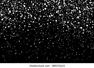 Grainy abstract  texture on  black background. Snow texture. Flat design element. Vector illustration,eps 10.
