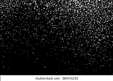 Grainy Abstract  Texture On  Black Background. Snow Texture. Flat Design Element. Vector Illustration,eps 10.