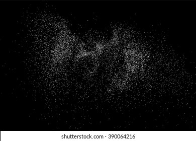 Grainy abstract  texture on  black background. Snow texture. Flat design element. Vector illustration,eps 10.