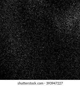 Grainy abstract  texture on  black background.  Snowflakes  design element. Vector illustration.