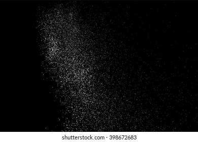 Grainy abstract  texture on  black background. Snow texture. Flat design element. Vector illustration,eps 10.