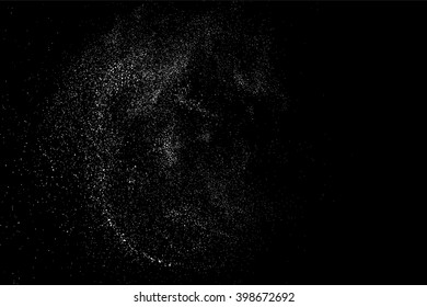 Grainy abstract  texture on  black background. Snow texture. Flat design element. Vector illustration,eps 10.
