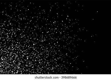 Grainy abstract  texture on  black background. Snow texture. Flat design element. Vector illustration,eps 10.