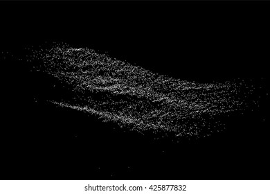Grainy abstract  texture on  black background. Snow texture. Flat design element. Vector illustration,eps 10.