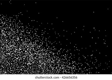 Grainy abstract  texture on  black background. Snow texture. Flat design element. Vector illustration,eps 10.