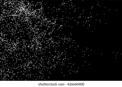 Grainy abstract  texture on  black background. Snow texture. Flat design element. Vector illustration,eps 10.