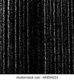 Grainy abstract  texture on  black background.  Snowflakes  design element. Vector illustration.