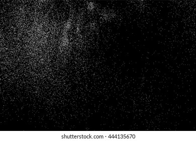 Grainy abstract  texture on  black background.  Snowflakes  design element. Vector illustration.