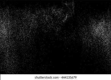 Grainy abstract  texture on  black background.  Snowflakes  design element. Vector illustration.