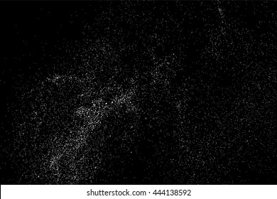 Grainy abstract  texture on  black background.  Snowflakes  design element. Vector illustration.