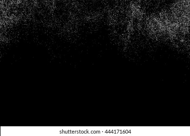 Grainy abstract  texture on  black background.  Snowflakes  design element. Vector illustration.