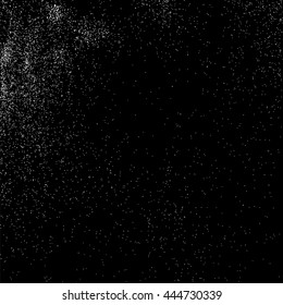 Grainy abstract  texture on  black background.  Snowflakes  design element. Vector illustration,eps 10..