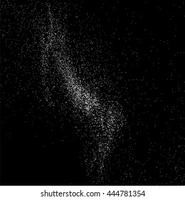 Grainy abstract  texture on  black background. Snowflakes  design element. Vector illustration,eps 10.