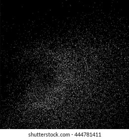 Grainy abstract  texture on  black background. Snowflakes  design element. Vector illustration,eps 10.