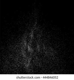 Grainy abstract  texture on  black background. Snowflakes  design element. Vector illustration,eps 10.