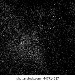 Grainy abstract  texture on  black background.  Snowflakes  design element. Vector illustration,eps 10.