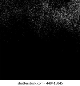 Grainy abstract  texture on  black background.  Snowflakes  design element. Vector illustration,eps 10.