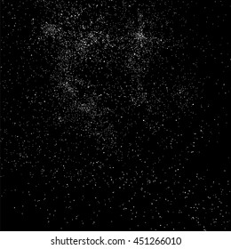 Grainy abstract  texture on  black background.  Snowflakes  design element. Vector illustration,eps 10.