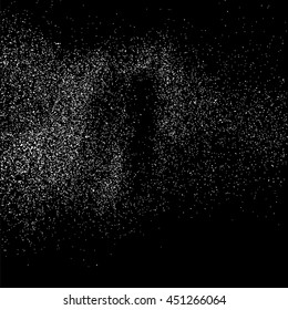 Grainy abstract  texture on  black background.  Snowflakes  design element. Vector illustration,eps 10.