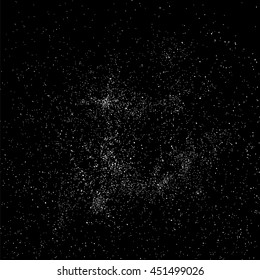 Grainy abstract  texture on  black background.  Snowflakes  design element. Vector illustration,eps 10.