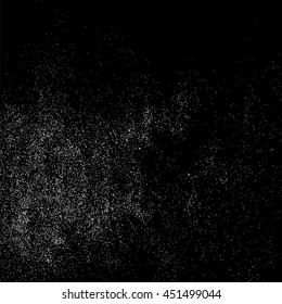 Grainy abstract  texture on  black background.  Snowflakes  design element. Vector illustration,eps 10.
