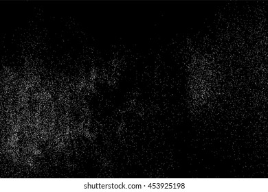 Grainy abstract  texture on  black background.  Snowflakes  design element. Vector illustration,eps 10.