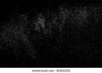 Grainy abstract  texture on  black background.  Snowflakes  design element. Vector illustration,eps 10.