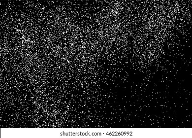 Grainy abstract  texture on  black background.  Snowflakes  design element. Distress overlay textured. Vector illustration,eps 10.