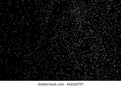 Grainy abstract  texture on  black background.  Snowflakes  design element. Distress overlay textured. Vector illustration,eps 10.