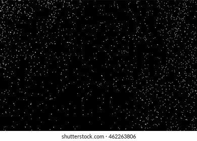 Grainy abstract  texture on  black background.  Snowflakes  design element. Distress overlay textured. Vector illustration,eps 10.