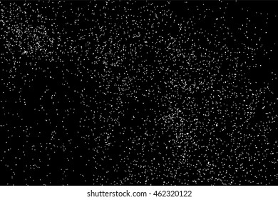 Grainy abstract  texture on  black background.  Snowflakes  design element. Distress overlay textured. Vector illustration,eps 10.