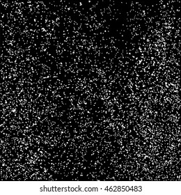 Grainy abstract  texture on  black background.  Snowflakes  design element. Distress overlay textured. Vector illustration,eps 10.