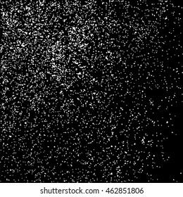 Grainy abstract  texture on  black background.  Snowflakes  design element. Distress overlay textured. Vector illustration,eps 10.