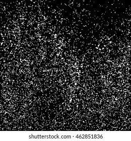 Grainy abstract  texture on  black background.  Snowflakes  design element. Distress overlay textured. Vector illustration,eps 10.