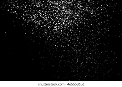 Grainy abstract  texture on  black background.  Snowflakes  design element. Vector illustration,eps 10.