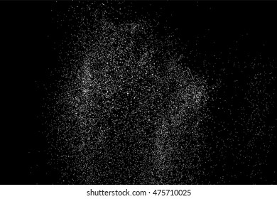 Grainy abstract  texture on  black background.  Snowflakes  design element. Vector illustration,eps 10.