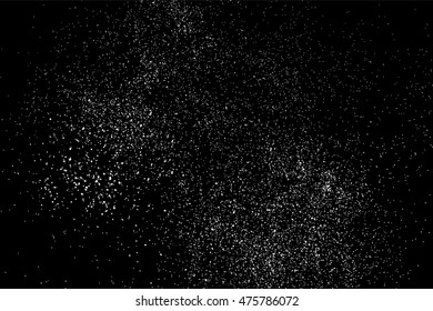Grainy abstract  texture on  black background.  Snowflakes  design element. Vector illustration,eps 10.